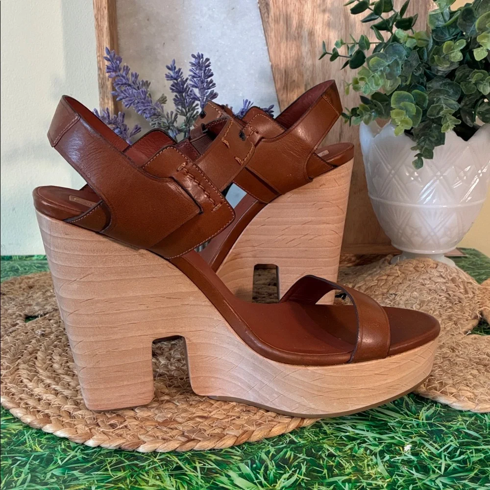 Reed Krakoff Brown Leather Platform Sandals